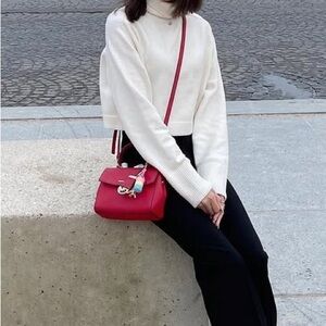Zara Cream Turtleneck Cropped Sweater